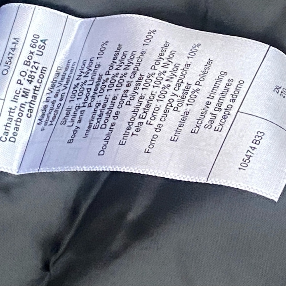 Carhartt Men's Montana Loose Fit Insulated Jacket Brown Size 2XL‎ - Picture 8 of 8
